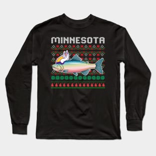 Ugly Christmas Minnesota Walleye vikings Long Sleeve T-Shirt